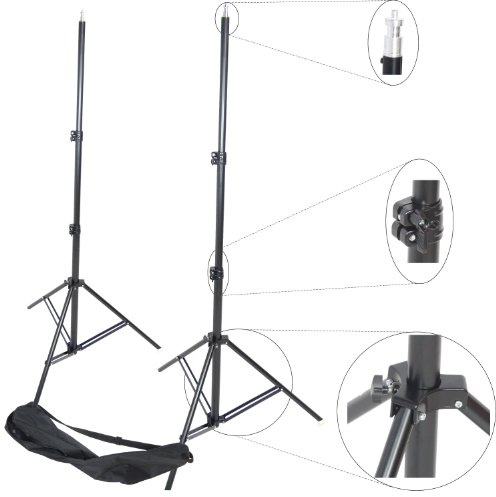 DynaSun 2 x W957 250cm 2.5m Kit d'éclairage Professionnel Robuste avec système Anti-Choc pour éclairage Flash Studio Photo, vidéo et Photographie