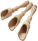 efo Ensemble de 3 Cuillères en Bois à Longs Manches - Cuillères en Bois Polyvalentes - Pelles à Sel et à Épices en Bois – Cuillère à Sel de Bain Rustique - Cuillère à Graines en Bois - taille 3 x 14cm