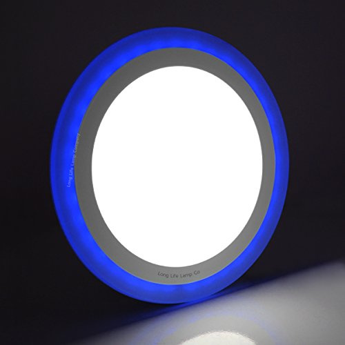 18w Round Recessed LED Ceiling Panel Light Dual Colour Cool White/Blue 6000k Spotlight Lamp
