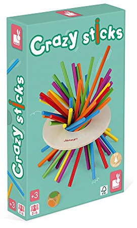 Janod - Gioco di Abilità Crazy Sticks - In Legno - A Partire dai 3 Anni, J02695