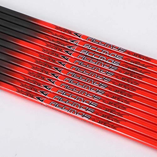 ACCMOS Diamètre Intérieur 6.2mm .244 Longueur Personnalisée Arbre de Flèche en Carbone 22-32 Pouces Spine 300 340 400 500 600 DIY Tube pour Arc à Poulies et Arc Recurve Adulte Jeunesse 12pcs