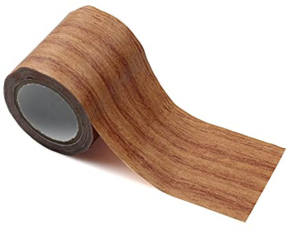 burkfeeg Boden Holzoptik Klebeband,Schokoladenfarbe Holzmaserung(8cm×4,57m) | Realistische Holzmaserung Reparatur für Laminat Möbel Reparatur Klebeband für Tür, Tisch und Stühle