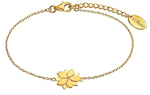 s.Oliver 2034189 Damen Armband Lotusblume Gold 20 cm