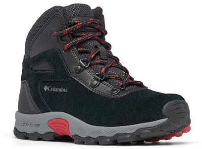 Columbia Youth Unisex Newton Ridge Amped, Black/Mountain Red, 2