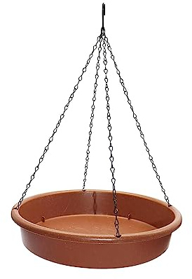 MagiDeal Mangeoire à Oiseaux, Bain d'oiseaux Suspendu, Bol d'eau pour Oiseaux mangeoire à Plate-Forme pour Plateau d'alimentation pour Oiseaux, Abreuvoir pour
