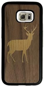 EnoWood Custodia protettiva per smartphone Samsung Galaxy S legno massello lavorata artigianalmente - Cerf2 - Galaxy S Enowood8 - Noce