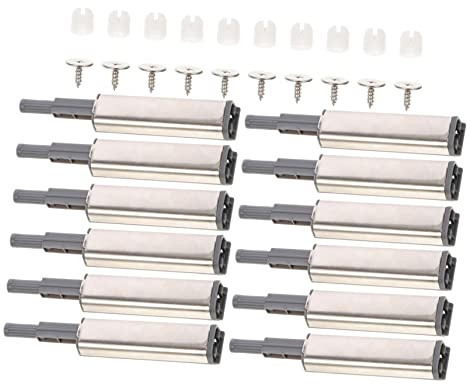 KONTONTY Edelstahl Türpufferriegel 10 Stück Magnetischer Schrank Druckpuffer Verschleißfest und Einfach zu Montieren für Schrank und Möbeltüren in Silber