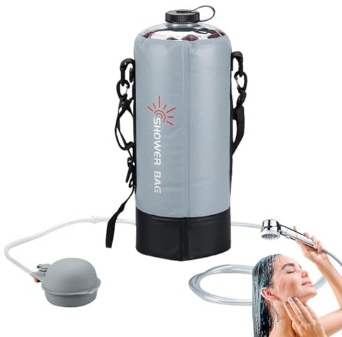 Generisch Duschtasche für Camping, tragbare Dusche für Camping, Wasserbeutel für die Außendusche, Faltbare Solar-Campingdusche mit Schlauch, tragbare Duschtasche für Camping