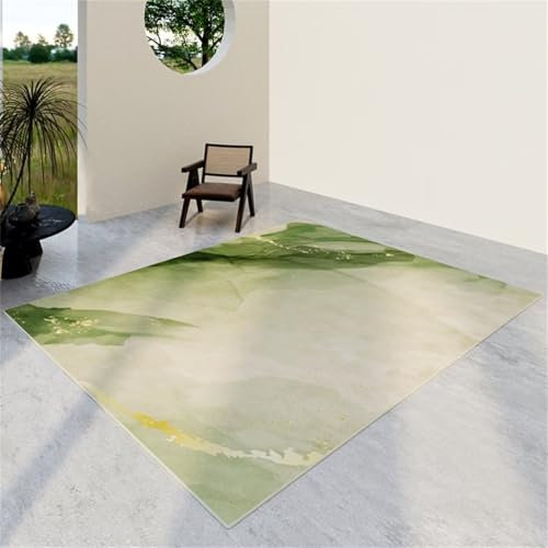 RUGMRZ Bettumrandung Schlafzimmer Antirutsch Teppich Grüner einfacher Wohnzimmerteppich Schlafzimmer Zubehör Balkon Teppich Multi-Size Wohnzimmer Möbel 70X140CM