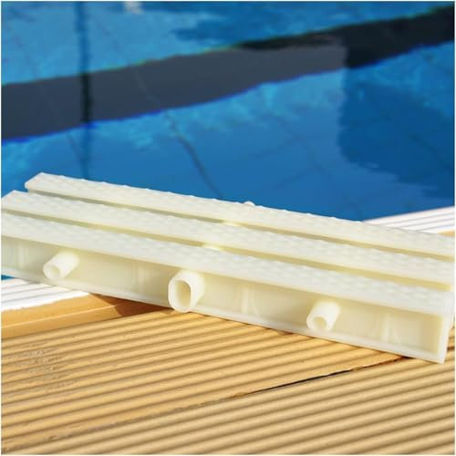 Kanduo Rejilla Piscina desbordante Placa de Cubierta de Drenaje for Piscinas, Rejilla de Rejilla de desbordamiento de Canal Antideslizante de plástico ABS Rejillas de desagüe(Beige-7.1in,1pcs)