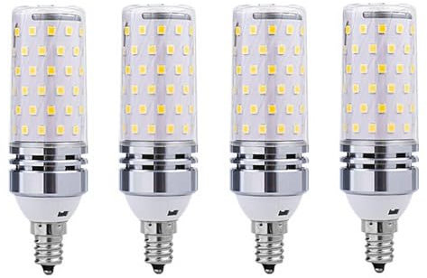 Lampadina LED E12 12w 16w Equivalente 50w-80w 3 Colori Dimmerabili Risparmio Energetico Illuminazione 1200-1600 Lm Nessuno Sfarfallio Uso Domestico Interno Lampadine(E12 12W 3 colors dimmable,4cps)