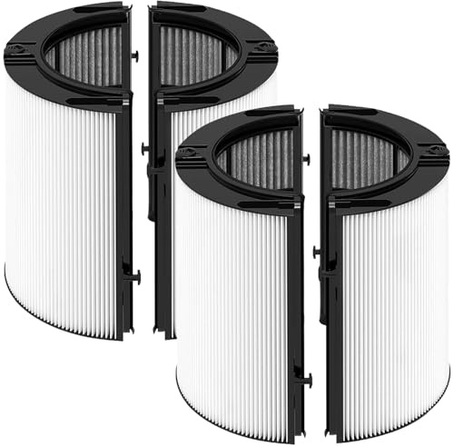2 filtros de repuesto para purificador de aire Dyson TP09 TP10 HP07 TP06 TP7A TP07 HP09 HP10 PH01 PH02 Air Purifier Pure Cool Humidify Fan 2 en 1 360° Combi cristal H13 HEPA y filtro de carbón activo