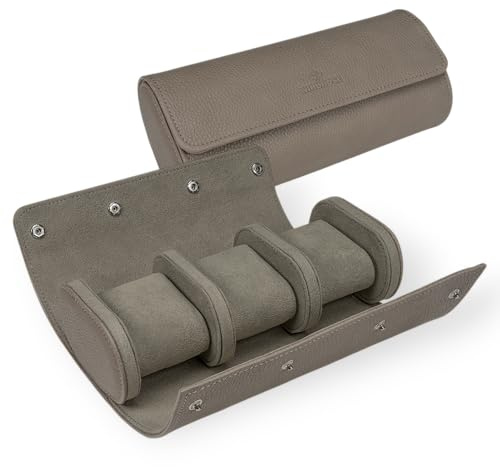 Windrose Reise-Uhrenetui für 3 Uhren/Tempora (beige)
