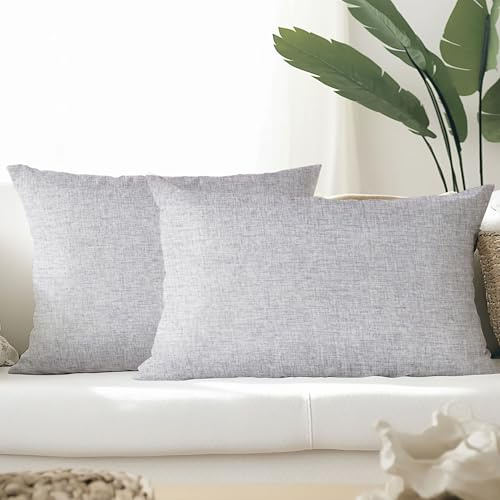 HOMEYA - 2 Fundas para Cojines 50 x 70 cm - Fundas para Cojin de Sofa Tacto Similar al Lino Tejido de Poliester 100% - Fundas para Almohada de 50 x 70 cm Decolacion para Salon