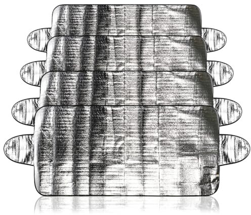 com-four® 4X Abdeckung für die Frontscheibe im Winter und Sommer, Auto Frostabdeckung für die Windschutzscheibe auch gegen UV-Strahlung, Sonne, Staub, EIS, Frost und Schnee