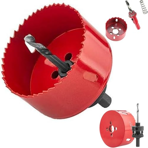 Boxonly 53mm M42 Bi-Metal Hole Saw Cutter – 1PCS High-Speed Steel Drill Bit with Pilot Bit for Wood, Plastic, Aluminum, Thin Metal, Cabinet, Lockset, LED, Pipe Hole Cutting