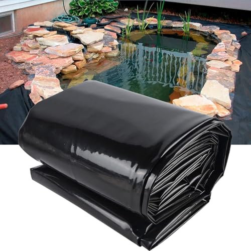 Lona de goma flexible para estanque de polietileno de alta densidad, resistente, para jardín, jardín, peces, forro preformado para estanques