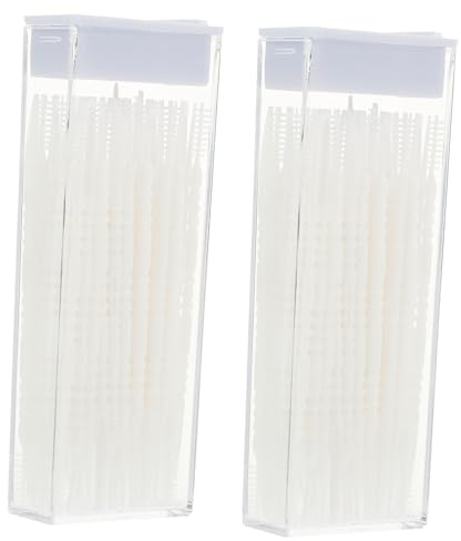 Scovolini Interdentali 2 Scatole 60 Pezzi Polipropilene Silicone | Impugnatura Ergonomica, Pulizia Quotidiana, Bianco, Formato Compatto per Uso Orale