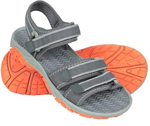 Mountain Warehouse Reef 3 Strap Kids Sandals - Neoprene Lined Boy & Girls Beach Shoes, Durable Sandals, Hook & Loop, Quick Dry Footwear - Spring Summer Walking