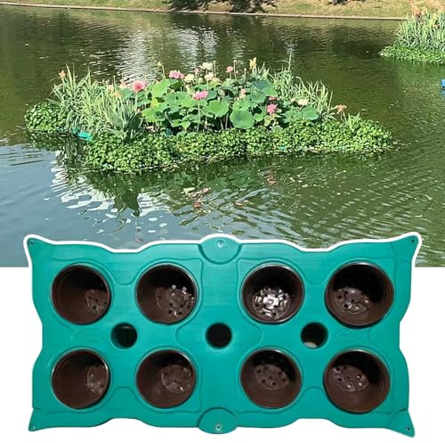 100 x 50 cm flytande växtö för damm – utomhus hydroponiska planterare, konstgjorda flytande trädgårdskrukor, kit för dammpor (Färg: Planterare B, storlek: 1 st)