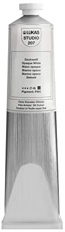 LUKAS STUDIO OIL 200 ml, Ölfarbe in Premium-Qualität, Farbton Deckweiß