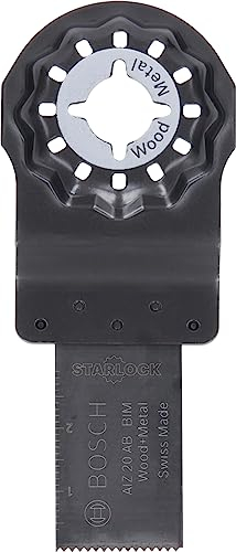Bosch Professional Starlock - Hoja de sierra de inmersión para madera y metal, BIM AIZ 20 AB, 20 x 30 mm