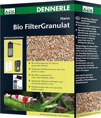 Dennerle Nano Bio FilterGranulat - leistungsstarkes, biologisches Langzeit Filtermaterial