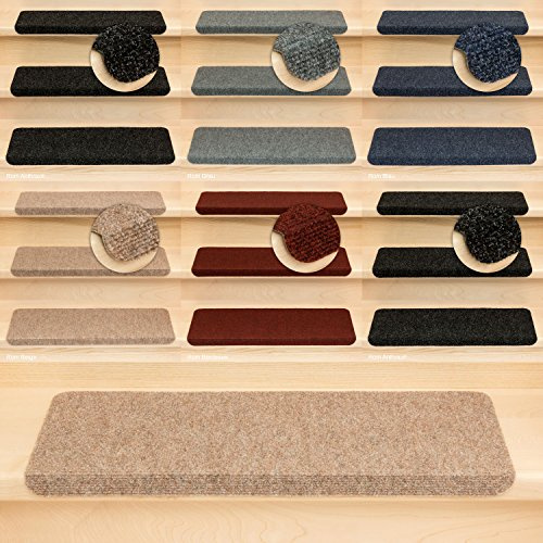 Kettelservice-Metzker Stufenmatten Treppenmatten Ramon Rechteckig - 15 STK. Beige - ohne Kunststoffwinkel
