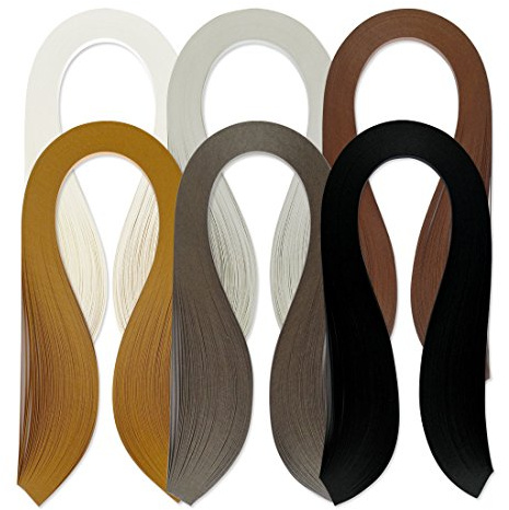 JUYA Papier Quilling Set 600 Streifen 6 Farben 39cm Länge/Streifen Papierbreite 7mm
