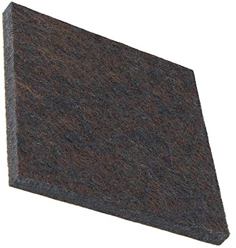 Adsamm® / 4 x feltrini autoadesivi ad alta densità / marrone / 70x70 mm / quadrati / piedini in feltro extra compatto da 5.5 mm di spessore / pad protettivi per arredi Adsamm® Quality