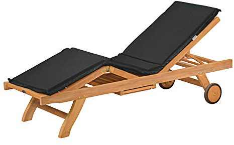 Kai Wiechmann Liegenauflage Auflage für Gartenliege anthrazit grau Premium Made in Germany