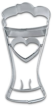 Staedter, diseño de Vaso de Cerveza Trigo Forma Cortador de Galletas, Color Plateado