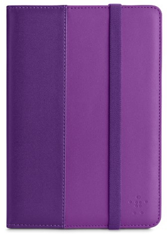 Belkin iPad Mini Klassische Schutzhülle mit Riemenverschluss und Standfuß lila