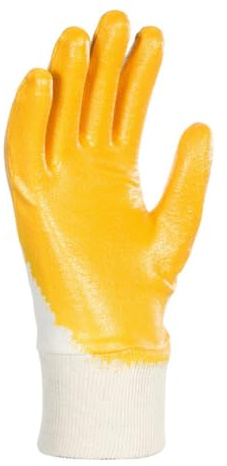 Uvex profas Nitril-Kautschuk Profi Ergo Schutzhandschuhe 9 Handrücken offen Weiß, Orange