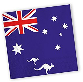 Everflag Party-Servietten Australien mit Kängurus