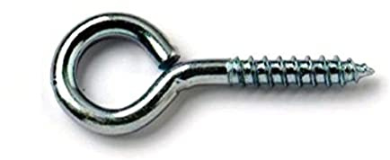 Merriway BH04811 (10 Pcs) BZP Steel Screw-In Eye, 40 mm (1.1/2 Inch) - Pack of 10 Pieces
