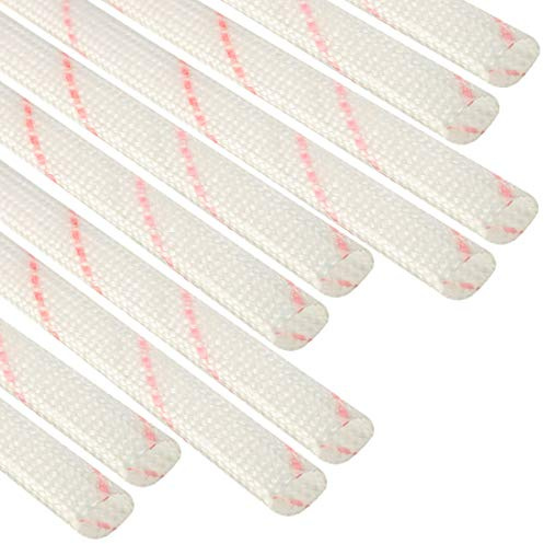 uxcell 10pcs Fiberglass Heat Shield Sleeve 6mm(1/4-inch) ID x 2.9ft Adjustable PVC Silicone Fiberglass Sleeve Pipe