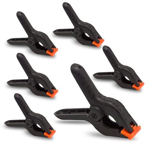 Pack of 6 Plastic Spring Grip Clamps 3 Inches Quick Grip Craft Wood Work Clamp