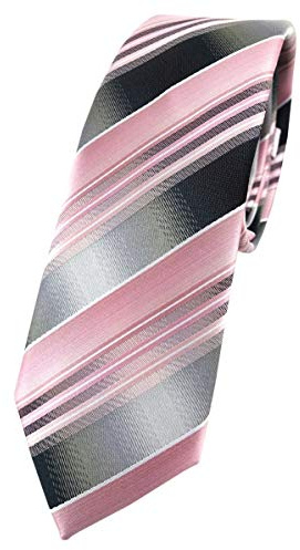 TigerTie - schmale Designer Krawatte in gestreift gemustert - Krawattebreite 6 cm