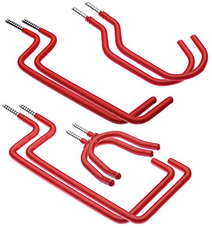 Garden Mile 8 Pcs Large Garage Hooks Storage Heavy Duty Hooks for Hanging Shed Ladder Storage Hooks Bike Hook for Garden Tools for Bulky Equipment
