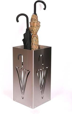 Schirmständer Design Umbrella closed 23x23 cm Edelstahl matt Marke Szagato Made in Germany (Regenschirmständer Sonnenschirmständer für große Schirme Schirmständer Balkon Sonnenschirm Regenschirm)