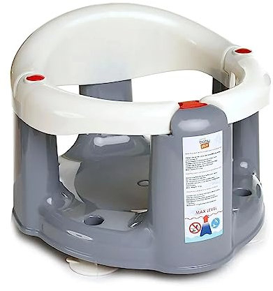 Baby Bath Seat for 6 Months Plus | Portable Non-Slip Baby Bath Chair | Bath Seat with Suction Cups | Baby Bath Support Seat (Grey)