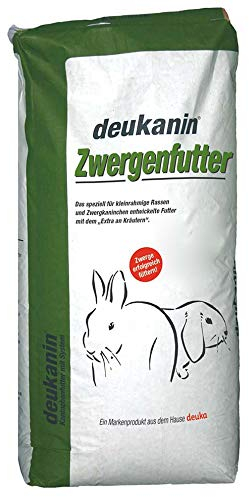 Deuka Zwergenfutter 9,5 kg für Kleinrahmige Rassen und Zwergkaninchen, Geschmacklos, Trocken aufbewahren