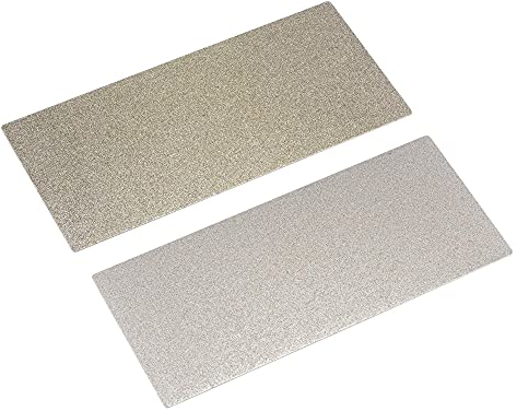 sourcing map Diamond Whetstone Sharpening Stone, 170mm x 75mm 80 Grit 120 Grit Sharpener Grinding Plate Abrasive Tool Set 2pcs