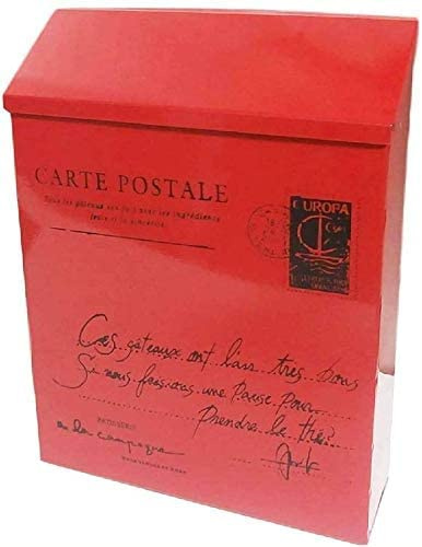 Mail Boxes Wall Mounted Mailbox Parcel Box Mailbox Postbox for Outside Antique American Retro Mail Postcard Box Multipurpose Letterbox Parcel Box Drop Box LSDRALOBBEB 1025