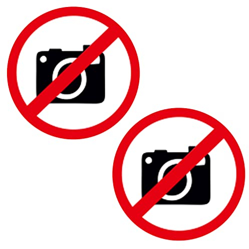 2 Stück Fotografieren verboten Ø 10cm Acryl Schild Foto Kamera Verbotszeichen mit 2mm Dicke mit Selbstklebendes Klebeband für Außenbereich Innenbereich/Glas/Wand