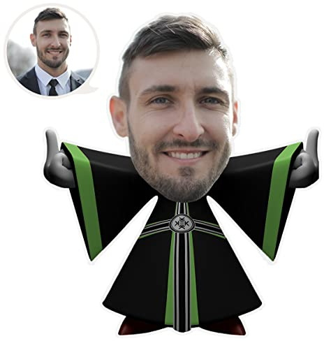 ASSIALL Personalisiertes Gesicht Mini Me Kissen Benutzerdefinierte Gesicht Geformtes Fotokissen 3D Duplex Druck Sofa Auto Poly Baumwolle Dekokissen Wohndeko Plüsch Lustiges Geschenk