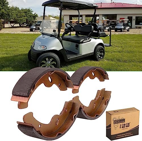 10L0L Golf Cart Brake Shoes Fits for EZGO G&E 1997-Up, Electric 1996 TXT and RXV Gas 2008-Up; Fit for Yamaha G14,G16 & G19 G&E 1993-up 27943G01 70794G01