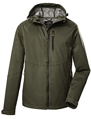 Killtec Homme Veste softshell/veste d'extérieur à capuche KOS 84 MN SFTSHLL JCKT, dark olive, L, 39142-000