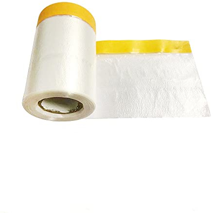 MONAQI 55/110 cm 20 Meter Keine Spuren Kunststoff Auto Sprühfarbe Texturiertes Papier Schutz Folie Möbel Dekor Staubschutz Abdeckpapier Abdeckfolie 2 Rollen 110 cm x 20 m